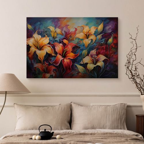 Obraz Do Sypialni Tropikalne Kwiaty Natura Rośliny Abstrakcja 90cm x 60cm na Arena.pl