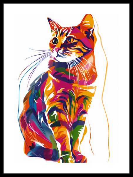 Plakat 29,7x42cm Nasycony Kot zdjęcie 3