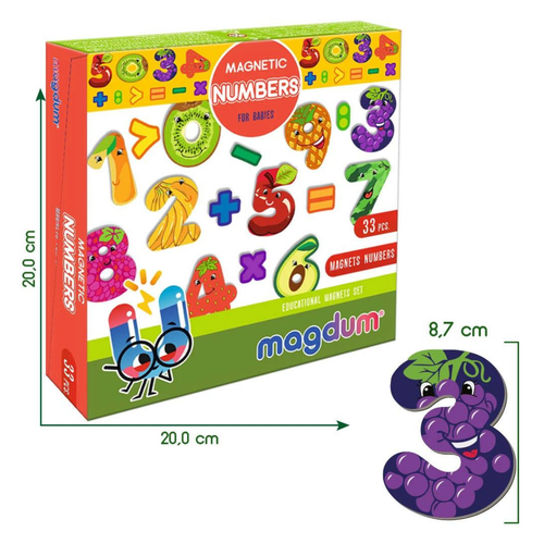 zestaw edukacyjnych magnesów matematycznych cyfry dla dzieci 4031-38 na Arena.pl