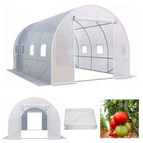 FOLIA ZAMIENNA biała 4x2x2 8m² tunel ogrodowy foliowy szklarnia 2 wejścia na Arena.pl