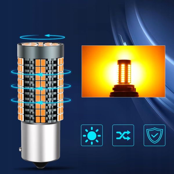 ŻARÓWKA PY21W LED XSTORM POMARAŃCZOWA KIERUNEK CAN zdjęcie 4