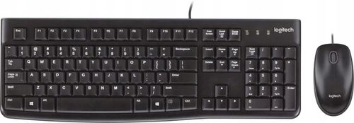 ZESTAW CICHA MEMBRANOWA KLAWIATURA I MYSZ PRZEWODOWA LOGITECH MK120 na Arena.pl