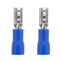 2x Konektor żeński 2.8mm z izolacją niebieski