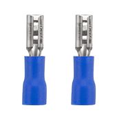 2x Konektor żeński 2.8mm z izolacją niebieski