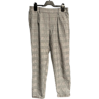 Bershka Spodnie Męskie Wygodne Stylowe Eleganckie w Kratkę Szare M
