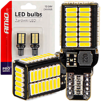 ŻARÓWKI LED AMIO W16W T15 WSTECZNE COFANIA ULTRA MOCNE CANBUS 6000K BIAŁE