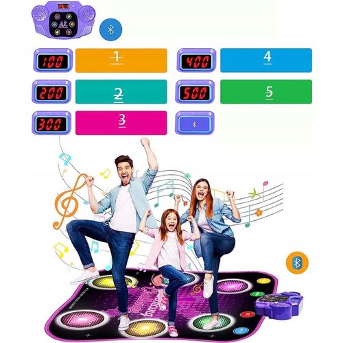 MATA DO TAŃCZENIA TANCA MUZYCZNA BLUETOOTH Z PODŚWIETLANYMI STRZAŁKAMI na Arena.pl