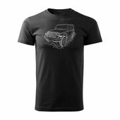 Koszulka Jeep Wrangler Rubicon z samochodem Jeep Wrangler męska czarna REGULAR XXL