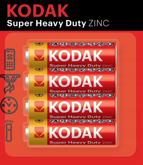 KODAK BATERIA AA R6 SUPER HEAVY DUTY CYNKOWO-WĘGLOWE 1050mAh 60szt zdjęcie 3