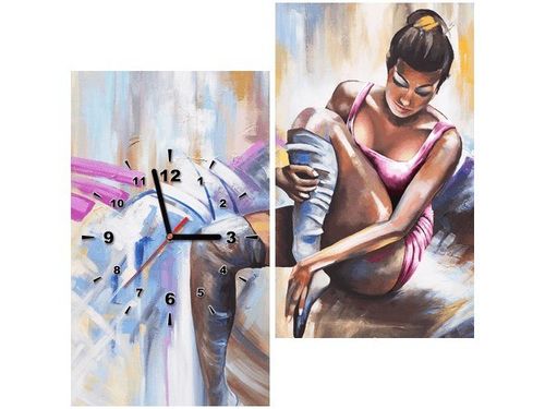 60X60CM ZEGAR TANCERKA OBRAZ DREWNO ŚCIAN KWADRAT na Arena.pl
