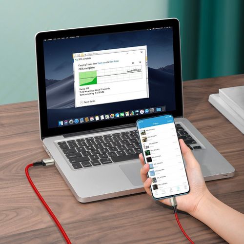 Kabel USB-C Baseus Cafule, VOOC, QC, 5A, 2m (czerwony) na Arena.pl