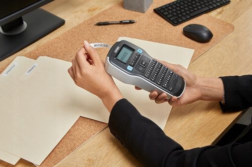 Drukarka etykiet DYMO LM160 Label Manager + taśma D1 45013 12mm biała na Arena.pl