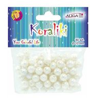 KORALIKI PLASTIKOWE OPALIZUJĄCE PERŁOWE 10MM ALIGA