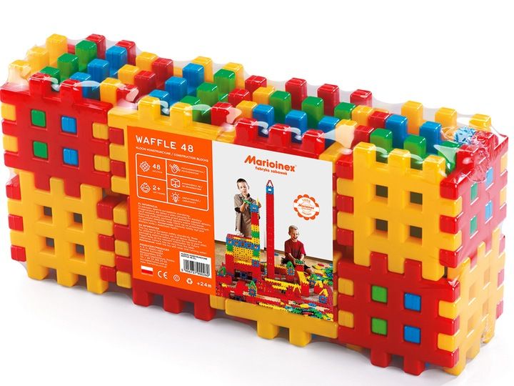 MARIOINEX WAFLE KLOCKI KONSTRUKCYJNE 48 ELEMENTÓW zdjęcie 1