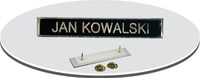 Identyfikator mundurowy Imiennik OSP polimerowy z zapięciem PINS