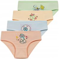 Figi Majtki Dziewczęce Bawełniane Kolorowe Na Prezent 4-PAK MORAJ 122-128