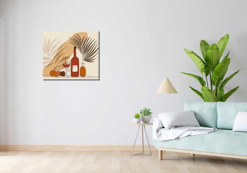 Obraz 70x60cm Winko przy Palmach zdjęcie 2