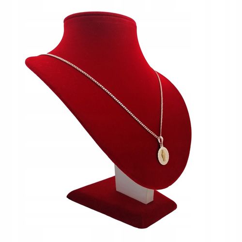 SREBRNY ŁAŃCUSZEK PANCERKA + MEDALIK MATKA BOSKA SREBRO PR. 925 + DEDYKACJA na Arena.pl