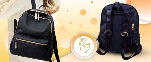 PLECAK DAMSKI MIEJSKI CZARNY POJEMNY DAMSKA TORBA NA RAMIĘ DO PRACY SZKOŁY na Arena.pl