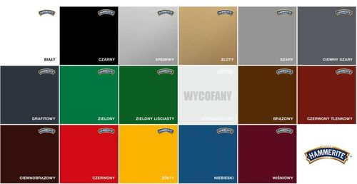 HAMMERITE Farba do metalu bezpośrednio na rdzę 0,7L WSZYSTKIE KOLORY na Arena.pl