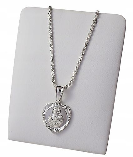 Łańcuszek Srebrny Damski Corda z Medalikiem Serduszko pr 925 Grawer Gratis na Arena.pl