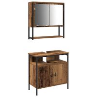 Zestaw mebli łazienkowych 2 pcs Brązowy 60 x 30 x 60 cm