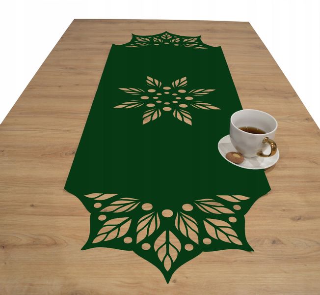 Bieżniki DEKOR 38x86 AŻUR wycinany laserowo zieleń zdjęcie 1