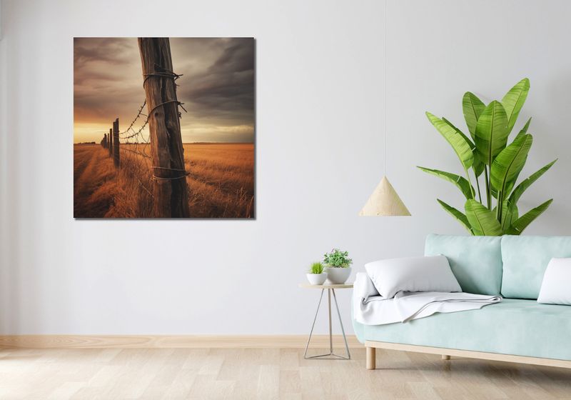 Obraz 100x100cm Zachód na Pograniczu zdjęcie 2