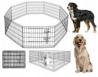 Metalowy Składany Kojec dla Psa Królika do Domu na Zewnątrz Zagroda