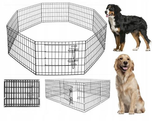 Metalowy Składany Kojec dla Psa Królika do Domu na Zewnątrz Zagroda na Arena.pl