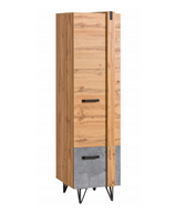 Nowoczesna Półszafa 2D Dąb Wotan + Beton 45 cm LOTLER DL