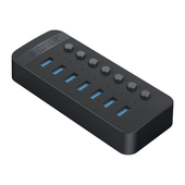Orico Aktywny hub 7xUSB-A 5Gbps BC 1.2 24W czarny