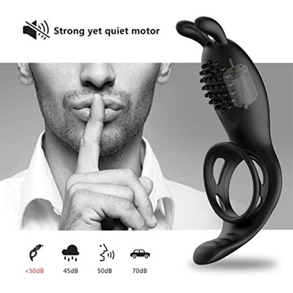 Rabbitvibration Cock Ring With Remote zdjęcie 9