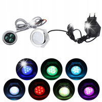 OŚWIETLENIE BASENU KOLOROWE LAMPA PODWODNE BASENU BASENOWE LED 12V 9W