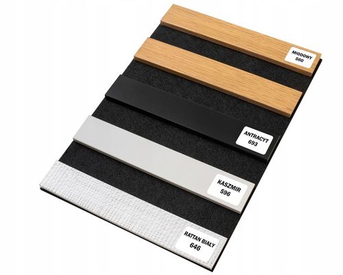 Lamele ścienne 54x260 cm, akustyczne na czarnym filcu - Antracyt 693 na Arena.pl