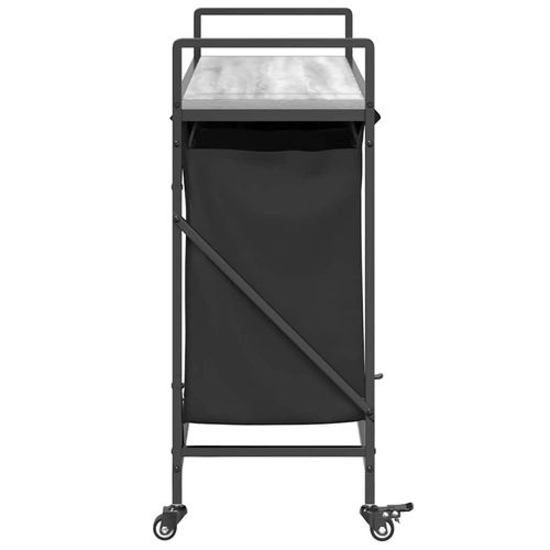 Kosz na pranie 3 przegrody z kółkami, szary dąb sonoma na Arena.pl