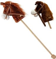 Konik koń pluszowy na patyku kiju dźwięki koła HOBBY HORSE 95cm