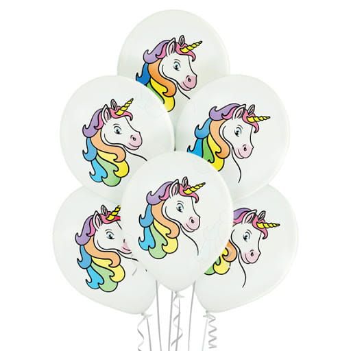 Balony Unicorn jednorożec 6szt zdjęcie 1