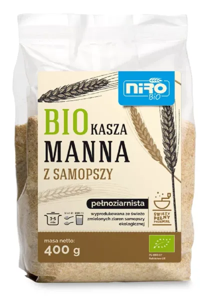 Kasza Manna Z Samopszy BIO 400 g - Niro zdjęcie 1