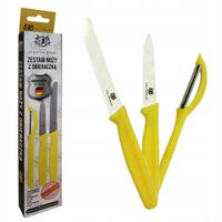 KOMPLET NOŻY Z OBIERACZKĄ UNIWERSALNY 3 EL. OSTRE