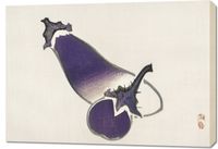 Obraz 100x70cm Eggplants, Kōno Bairei Japoński Vintage do Salonu