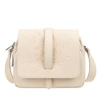 Torebka skórzana damska Canaletto beżowa groszek z tłoczeniem TD690s248t4