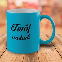 Niebieski kubek FLUO-COLOR z Twoim nadrukiem