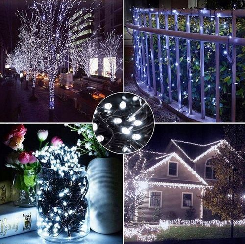 LAMPKI ŚWIĄTECZNE CHOINKOWE NA CHOINKĘ Zewnętrzne Wewnętrzne 500 LED ZIMNE na Arena.pl