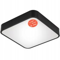 LAMPA sufitowa LED CZARNA mała plafon KWADRAT 30cm panel do POKOJU mocny
