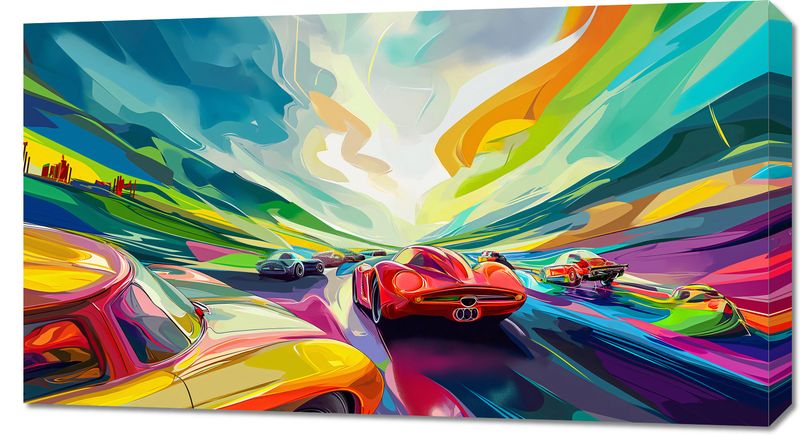 Obraz 90x50cm Wyścig Przy Barwach zdjęcie 1