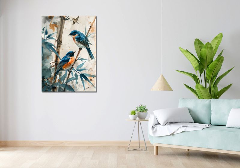 Obraz 70x100cm Trzy Ptaki zdjęcie 2