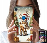 ETUI DO HUAWEI Y6S - RENIFER, WZORY BOŻONARODZENIOWE + SZKŁO