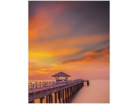 40X50CM DREWNIANY MOST OBRAZ