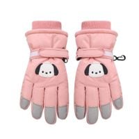 RN-008 rękawiczki narciarskie morelowe 15-20cm 4-6 lat